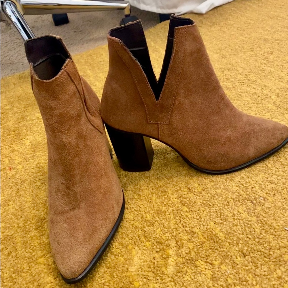 Suede brown booties